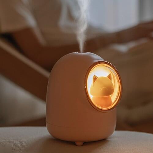 Home Appliances Usb Humidifier Cute Pet Ultrasonic Cool Mist Aroma Air Oil Diffuser Romantic Color Led Lamp Humidificador#G4