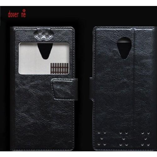 Dower me New Flip PU Leather Case Cover For PLUZZ PL5010 Smartphone