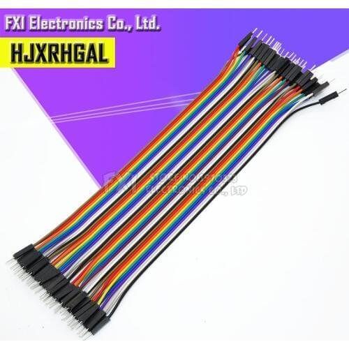 Dupont line 40pcs 20cm 2.54mm 1p-1p Pin Male to Male Color Breadboard Cable Jump Wire Jumper For Arduino