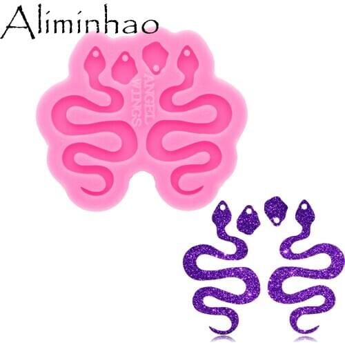 DY0717 S/M/L Super Glossy Snake Earrings mould Resin Silicone Mold DIY Epoxy Mould Decoration Keychain