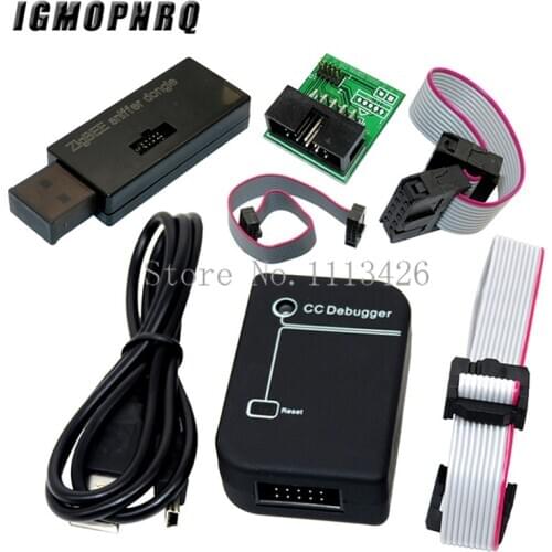 Zigbee Emulator CC-Debugger USB Programmer CC2540 CC2531 Sniffer with Black Shell Bluetooth Module Connector Downloader Cable