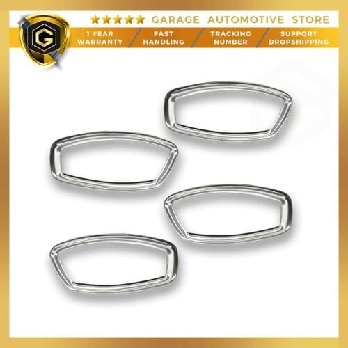 For Renault Clio 4 Stainless Steel Chrome Interior Door Handle Frame 4 Piece 2012 and Above