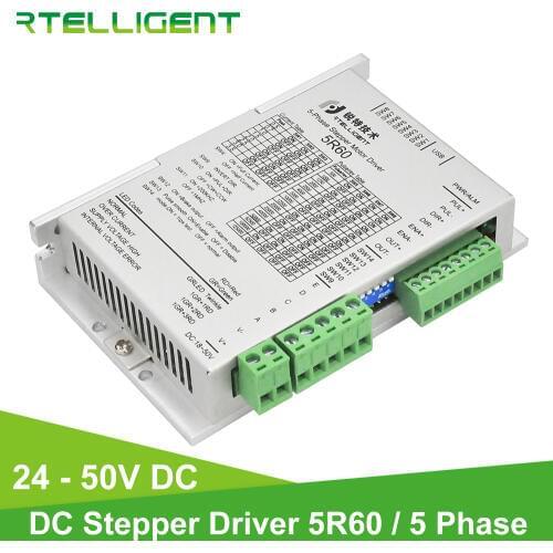 Rtelligent Nema 23 5 Phase 0.72 degree Stepper Motor Driver AC/DC Motor Driver Controller for Nema17 23 Stepper Motor