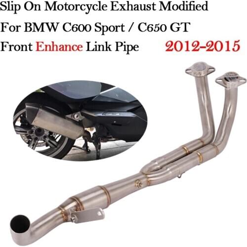 For BMW C600 Sport C650 GT 2012-2015 Motorcycle Exhaust Modified Cat Delete Eliminator Enhanced Front Link Pipe Moto Escape Tube