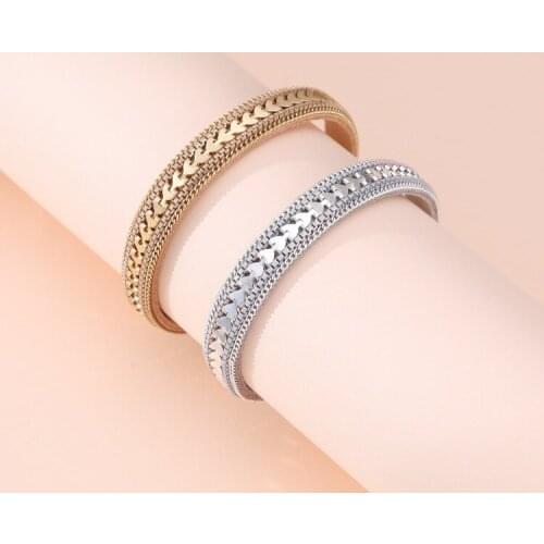 ORNAPEADIA Fashion Bracelet for Women Leather Minimalist Chain Love Flat Chain Magnetic Clasp Bracelet Jewelry Wholesale