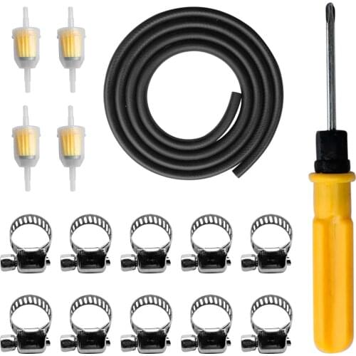 Reduce Leakage Motorcycle Lawnmower Easy Install Petrol Filter Repair Fuel Hose Kit Scooter Screwdriver Replacement Parts Clamp