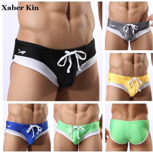 Xaber Kin Mens Swim Briefs Bulge Men Swimming Trunks Beachwear Mens Bathing Suits Male Swimwear S-M-L G43-K451