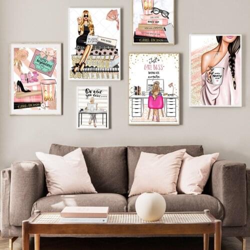 Wall Art Canvas Painting Paris Fashion Model High Heels Book Quote Nordic Posters And Prints Wall Pictures For Living Room Decor