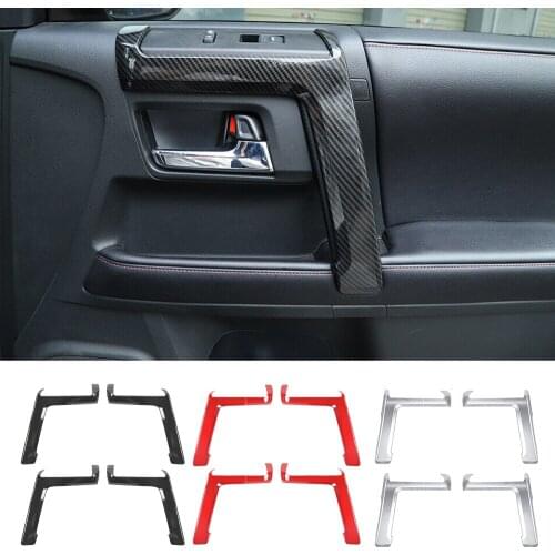 Fit for Toyota 4Runner 2010+ ABS Interior Door Armrest Handle Decoration Cover Trim Car Accessories