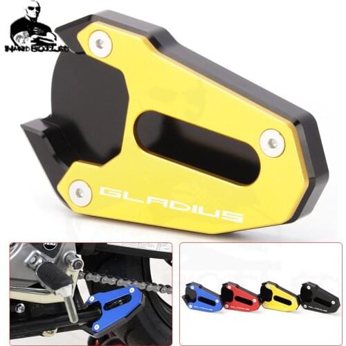 Motorcycles Kickstand Foot Side Stand Extension Pad Support Plate Accessorie For SUZUKI Gladius SFV 650 Gladius SFV650 2009-2018