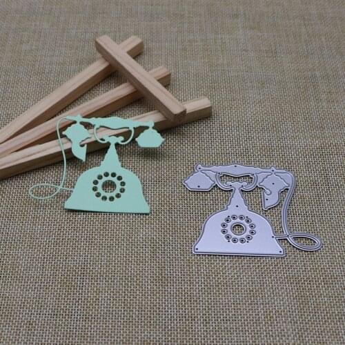 Retro Rotary Telephone Metal Cutting Dies Stencil Template for DIY Embossing Paper Photo Album Cards Making Scrapbooking Die Cut