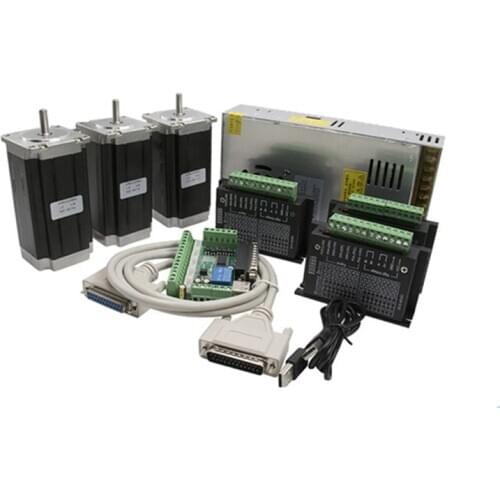 Nema23 stepper motor 3-axis Kit:step motor 3N.m/425oz.in+motor driver TB6600 for 3d printer cnc parts
