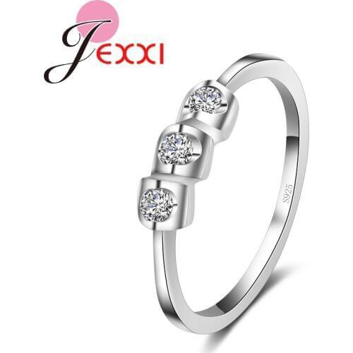 Wedding Jewelry 925 Sterling Silver Ring For Women 2020 Elegant Design Brand CZ Crystal Engagement Party Rings Bijoux