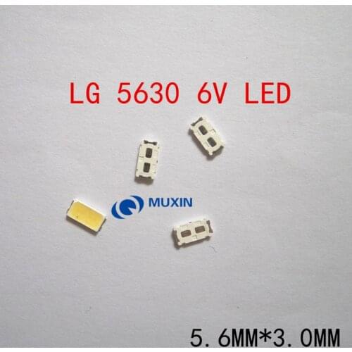 50pcs/LOT For LG LED LCD Backlight TV Application Middle Power LED LED Backlight RS59P 1W 6V 5630 Cool white 5630