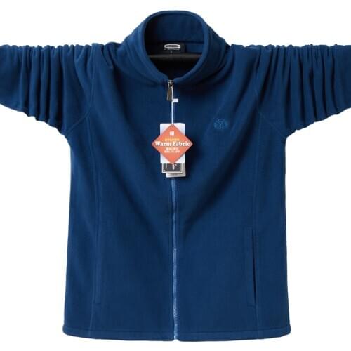 Plus Size 6XL Autumn Winter Mens Jackets Thick Fleece Hooded Hoodies Men Sweatshirt Solid Soft Casual Male Coats Brand Clothing