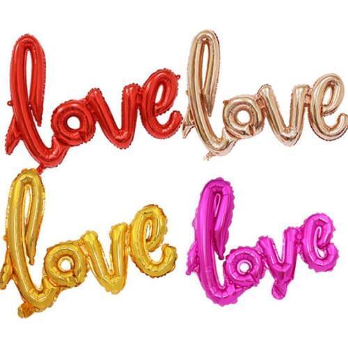 Love Aluminum Foil Balloon English Letter Shape 108*64cm Airballoon For Valentine Day Party Decorations Air Balloons LX4362