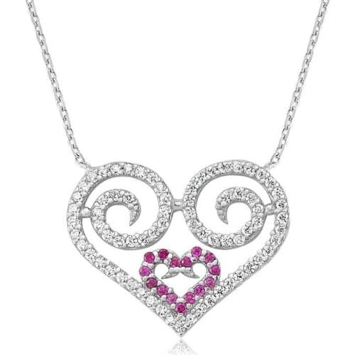 Sterling silver Heart Women Necklace