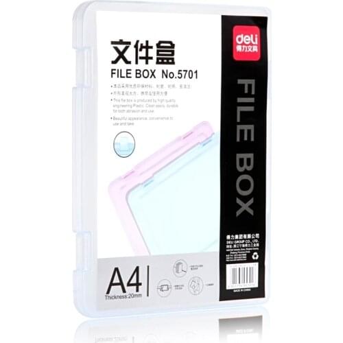1pcs file box 5701 transparent PP file receiving box A4 data box office learning to use portable moisture-proof