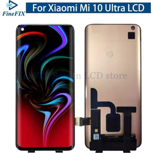 6.67" Full Original Amoled For Xiaomi Mi 10 Ultra Mi10 ultra LCD Screen Display+Touch Screen Digitizer LCD Display Assembly