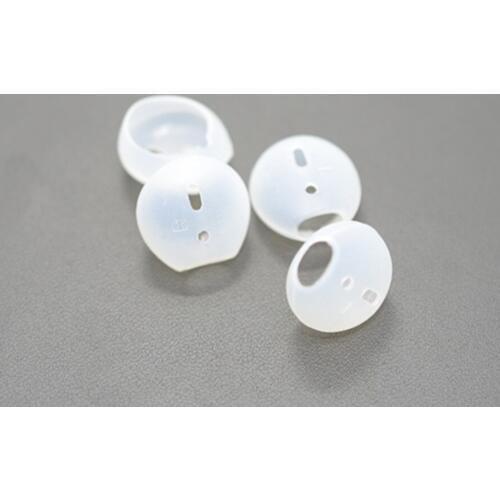 2 Pairs Transparent Silicone Not Sticky Dust Earbuds Tips Protective Skin Cover Eartips for Apple iPhone 7 / 7 Plus Earphones