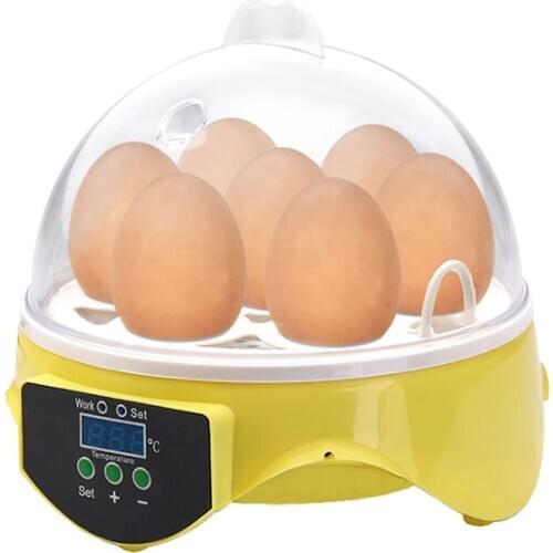 7-Eggs Household Automatic Egg Incubator Temperature Control Hatcher for Hatching Chicken Duck Bird Quail Egg Smart Incubator