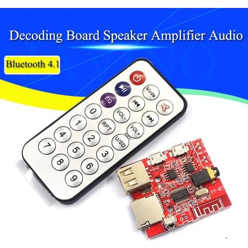 3W Car Bluetooth 4.1 MP3 Decoding Board Speaker Amplifier Audio Receiver Module Support USB/TF/U-DISK/IR Remote Control