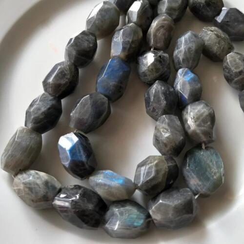 Loose beads big shape 15*18-20mm Labradorite baroque faceted free shape for DIY jewelry making FPPJ wholesale beads nature