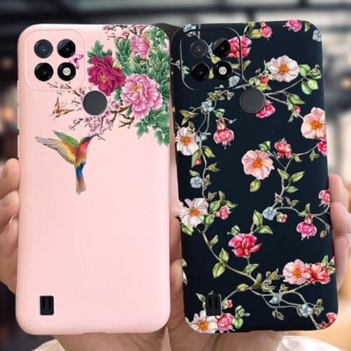 For OPPO Realme C21 C21Y Case Colorful Flower Soft Silicone Phone Case on For Realme C21Y C20 C25 C 21 RealmeC21 2021 Back Cover