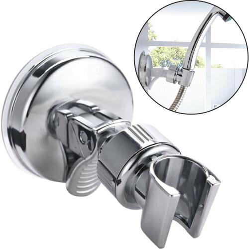 Shower Head Handset Stand Bracket Holder Chrome Wall Mount Adjustable Suction Replacement Bathroom Faucet Accessories