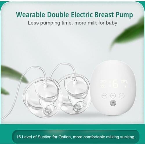 Double Electric Breast Pump Baby Accessories Wearable Silent Invisible Hands Free Breast Pumps 3 Modes 16 Levels Adjustable