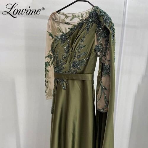 Elegant Plus Size Handmade Beading Arabic Evening Dresses A Line Long Prom Dress Celebrity Dresses 2021 Custom Made Party Gowns