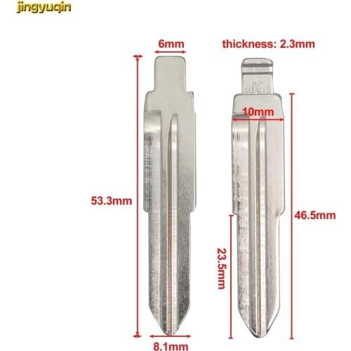 Jingyuqin 10pcs 07# 52# Flip Folding Remote Car Key Blade For Suzuki Swift Isuzu No.07 52 Uncut Blank Replacement