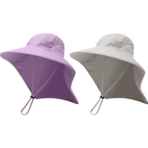 Summer Fisherman Hat Women Men Outdoor Fishing Hiking Anti UV Wide Brim Cap