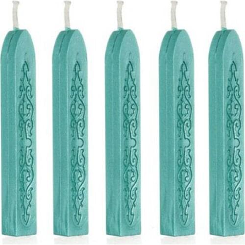 Set of 5 Square Candle Wax with Wick Sealing Wax Stick for Home Party Festival Candlelight Dinner CLH@8