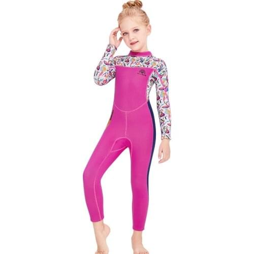 Keep Warm 2.5mm Neoprene Wetsuit Surf Swimming Suit For Kids Girls Swimwear Scuba Diving Suit Children Islamic Swimming Suit