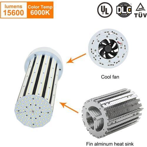 NS 120W LED Light 2835 SMD Super Bright Aluminum Alloy Body LED Corn Bulb Wall Lamp for Street Warehouse Garage Parking Lot