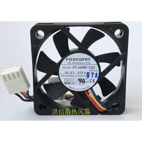 Original 5010 pva050c12q - p01-ae 12V 0.24a PWM mute fan