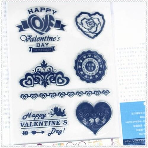 PANFELOU 11.3*15.56cm love Transparent Silicone Rubber Clear Stamps cartoon for Scrapbooking/DIY wedding album