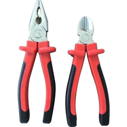 160mm Diagonal Pliers Meet ( 55C) With Two Color PVC Grips