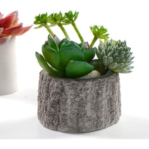 Round Concrete Succulent Pot Moulds Plaster Cement Flower Pot Mold