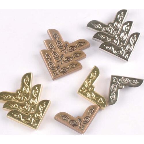 Mixed Flower Lace Book Corners For Albums Menus Corner Protector Diy Metal Crafts Folders Photo Decor 50Pcs 21x21x3.5mm c2204