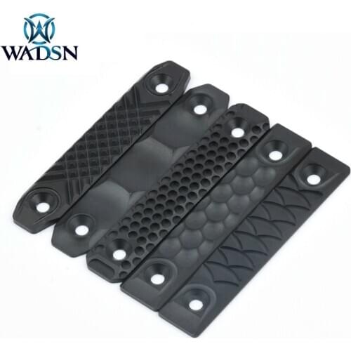WADSN Tactical 2pcs/set RS CNC Handguard Rail Cover For M-lok and Keymod Short Railscales Style Hunting Weapon Light Accessory