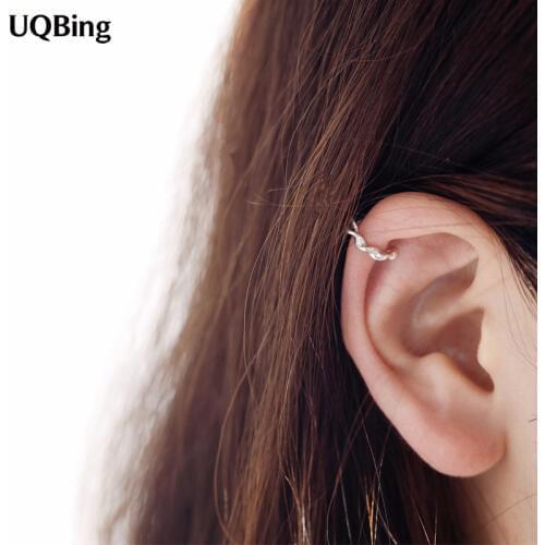 Wholesale 925 Sterling Silver Jewelry Twist Clip Earrings Women Pure 925 Silver Earrings Brincos Pendientes de plata