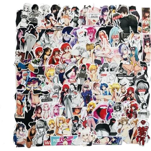 10/30/50PCS Two-dimensional Maid Loli Anime Beauty Luggage Trolley Case Mobile Phone Speaker Trend Sticker Wholesale