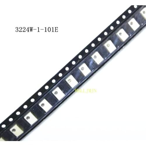 10pcs 3224W-1-101E 3224W 100 OHM 100R 100ohm Potentiometer Precision adjustable resistance SMD Trimmer Potentiometer