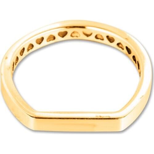 100% 925 Sterling Silver Gold Color Rings for Women bar stacking Ring Stackable Silver Jewelry Wedding Party Gift anillos