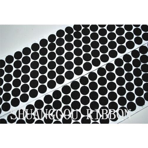15mm Diameters adhesive coins,1000sets , Adhesive round hook and loop.Sticky Backing self fastening Dots.black