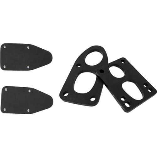 2X Black Color Rubber Gasket Skateboard Parts For 6.25Inch Longboard CX4 Land Surfboard & 1Set Skateboard Riser Pads 6Mm
