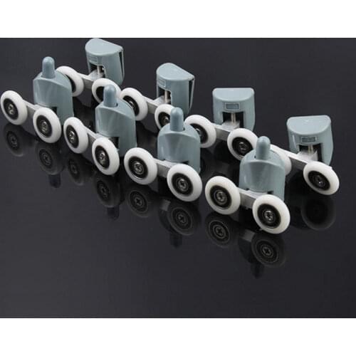 Zinc alloy double shower door roller wheel runner/pulleys/rollers/wheels bearing diameter 19mm/20mm/23mm/25mm/27mm 8pcs/lot