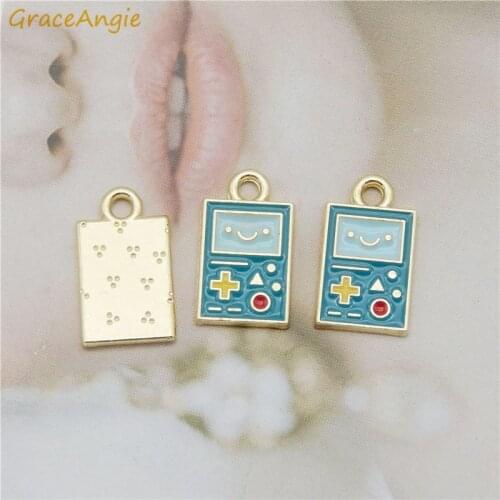 4pcs Mix Alloy Tetris game charm Enamel Alloy Charms Cute Game Controller Charms Bracelets Necklace Earring Jewelry Making Funny